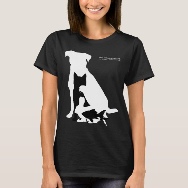 Hunde Katzen Vogelfische Dienstleistungen Haustier T-Shirt (Vorderseite)