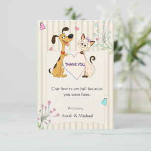 Hunde- & Katzengeschlecht Enthüllung Dankeskarte