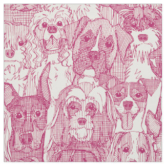 Hunde Kirschperle Stoff