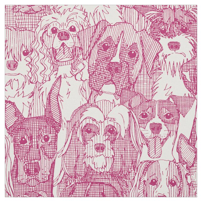Hunde Kirschperle Stoff (Muster)