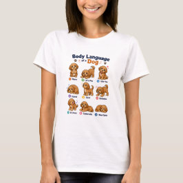 Hunde Körpersprache Chart - Süßes Erziehungs-Doodl T-Shirt