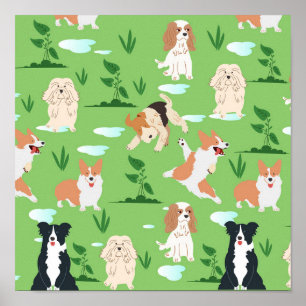 Hunde kritzeln poster