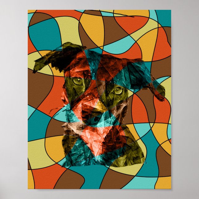 Hunde-Kubismus  Poster (Vorne)