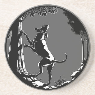 Hunde Kunst trinken Küste jagen Hunde Untersetzer