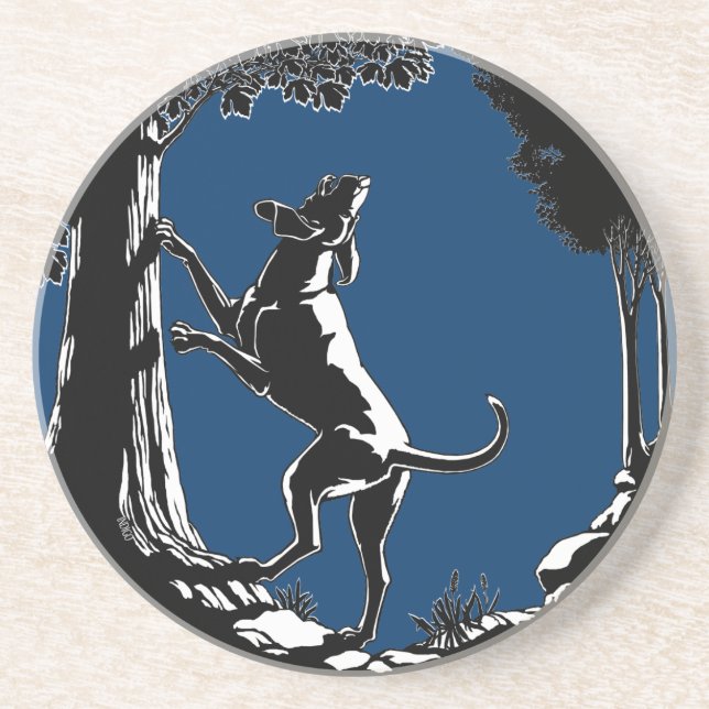 Hunde Kunst trinken Küste jagen Hunde Untersetzer (Vorne)