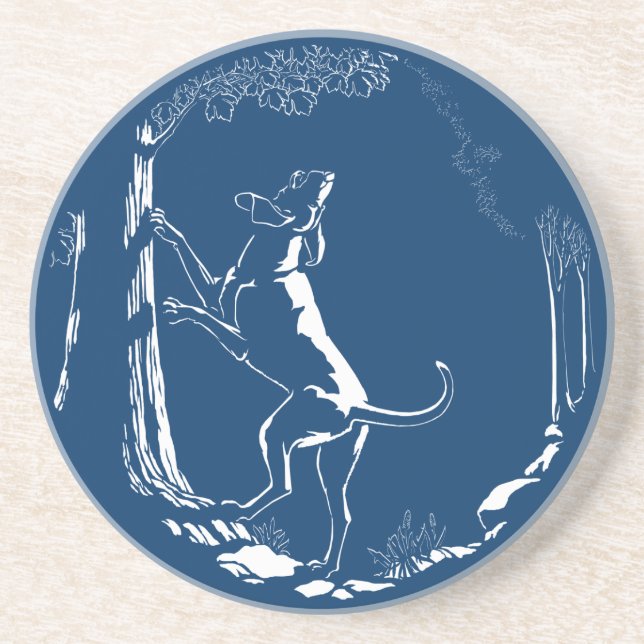 Hunde Kunst trinken Küste jagen Hunde Untersetzer (Vorne)