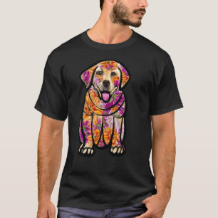 Hunde Labrador Retriever in Blume Doggie Flor T-Shirt