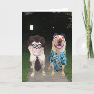 Hunde/Labradore als Menschen zu Halloween Karte