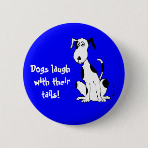 Hunde lachen mit ihren Schwänzen! ... Knopf Button