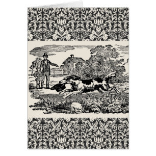 Hunde laufen antike Haustierkunst viktorianische A