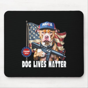 Hunde leben Problem Funny 2024 Hunde stimmen Trump Mousepad