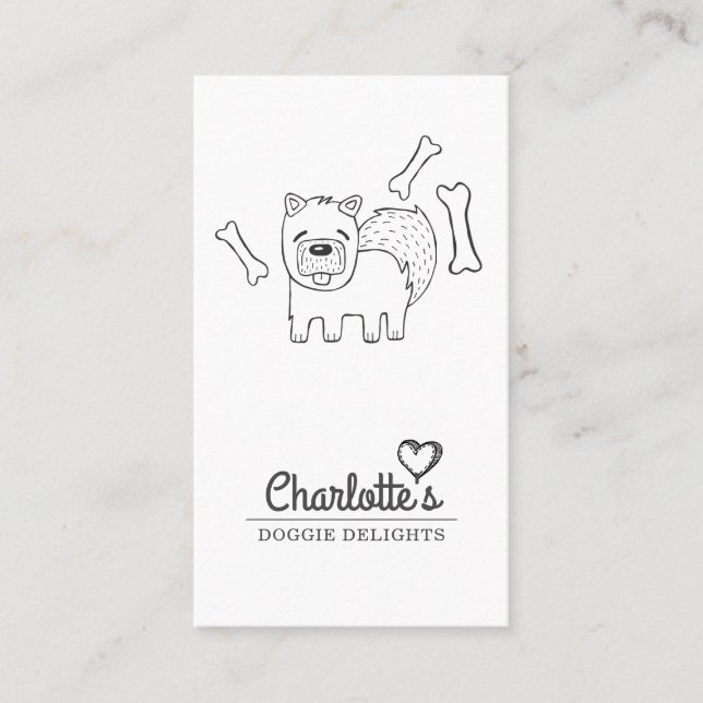 Hunde Leckereien Maker Business Card Visitenkarte (Vorderseite)