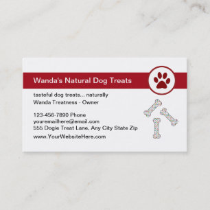 Hunde-Leckereien-Visitenkarte Visitenkarte