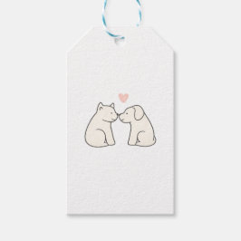 Hunde-Liebe-Aufkleber Geschenkanhänger