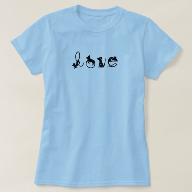 Hunde-Liebe Basic-T - Shirt (Design vorne)