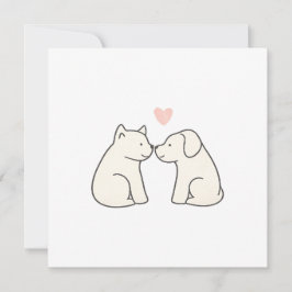 Hunde-Liebe-Flat-Card