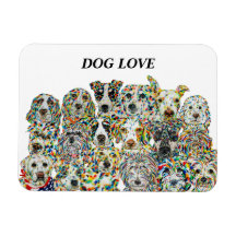 Hunde Liebe Flexibles Foto Magnet