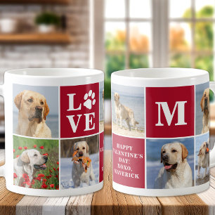 Hunde LIEBE Foto Collage Custom 7 Valentinstag Kaffeetasse