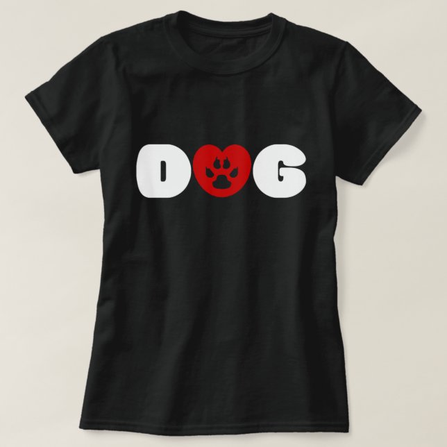 Hunde Liebe Herz T - Shirt (Design vorne)