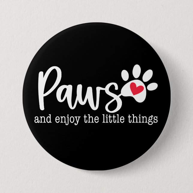 Hunde-Liebe Inspiration Zitat Button (Vorderseite)