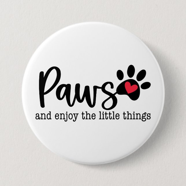 Hunde-Liebe Inspiration Zitat Button (Vorderseite)