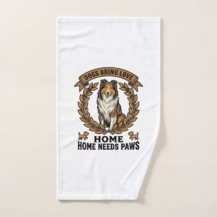 Hunde-Liebe-Shirt Vintage-Gravur Lorbeer-Design_1 Handtuch