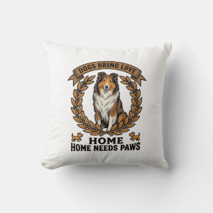 Hunde-Liebe-Shirt Vintage-Gravur Lorbeer-Design_1 Kissen