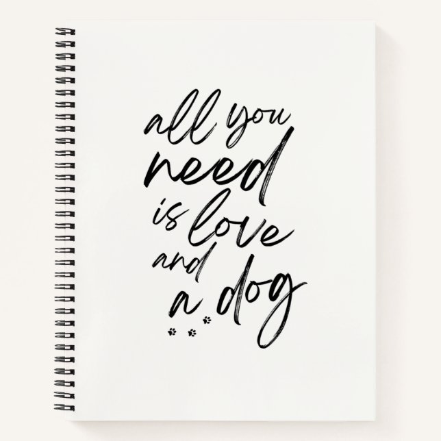 Hunde Liebe Spiral Notebook Notizbuch (Vorderseite)