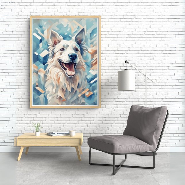 Hunde lieben Wand Art/ blauer Ton [2/3] Poster (Von Creator hochgeladen)
