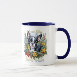 Hunde Liebhaber Adorable Boston Terrier Winter The Tasse