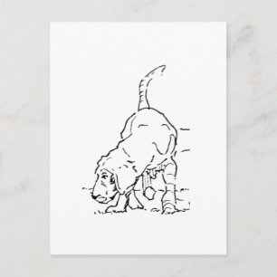 Hunde-Liebhaber-Erinnerung, Beagle-Illustration Postkarte