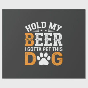 Hunde-Liebhaber halt mein Bier Geschenkpapier