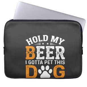Hunde-Liebhaber halt mein Bier Laptopschutzhülle