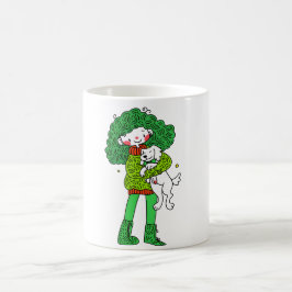 Hunde-Liebhaber-Hug-Mug – Süßes Mädchen und Welpen Kaffeetasse
