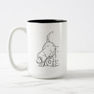 Hunde-Liebhaber-Kaffeetasse, Beagle-Illustration Zweifarbige Tasse