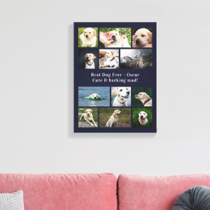 Hunde-Liebhaber Personalisiertes Haustier-Foto-Col Leinwanddruck