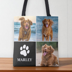 Hunde-Liebhaber Pfote Benutzerdefinierter Name Fot Tasche