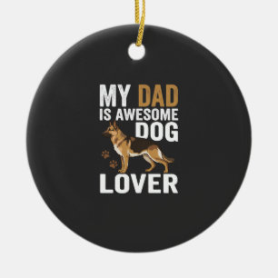 Hunde-Liebhaber-Vater ist großartig Keramik Ornament