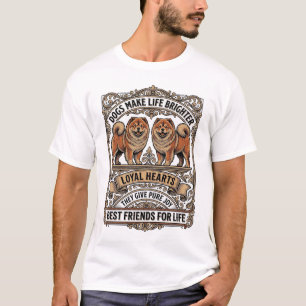 Hunde-Liebhaber-Zitat Vintage-Gravur Fluffiger Hun T-Shirt