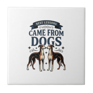 Hunde-Liebhaber-Zitat Vintage-Gravur-Hound-Typogra Fliese
