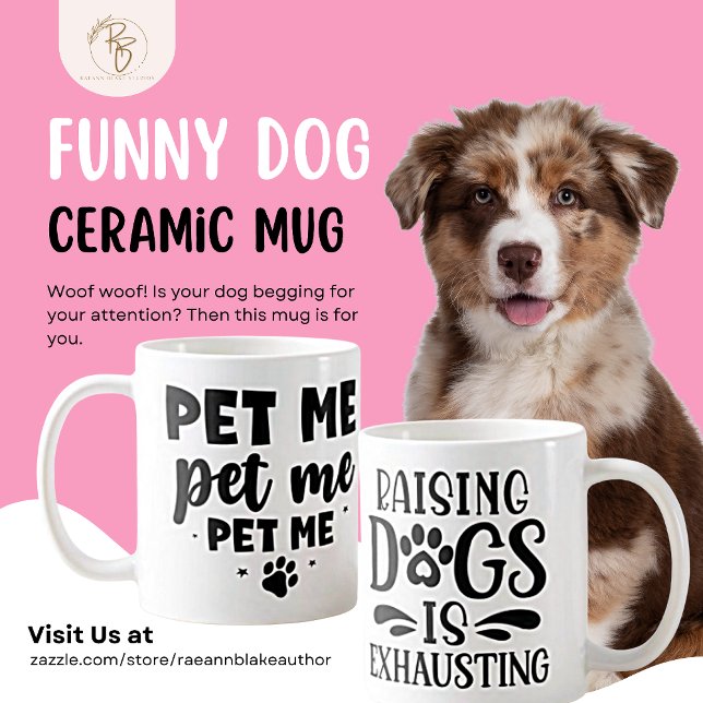 Hunde liebt "Pet Me" Keramik Tasse (Von Creator hochgeladen)