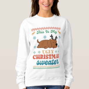 Hunde liebt Ugly Christmas Sweater Sweatshirt