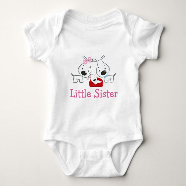 Hunde Little Sister Baby Strampler (Vorderseite)