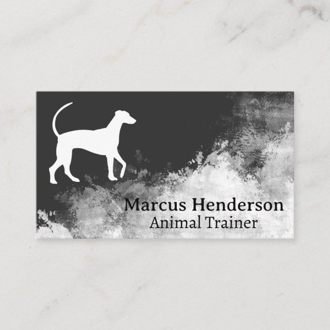 Hunde-Logo | Hintergrundtextur Visitenkarte (Vorderseite)
