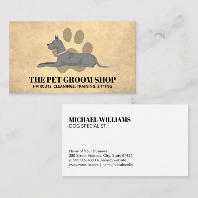 Hunde-Logo-Visitenkarte Visitenkarte (Vorne/Hinten)