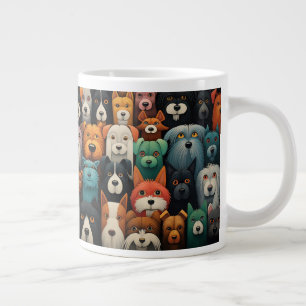 Hunde machen das Geschenk der besten Freunde Jumbo-Tasse