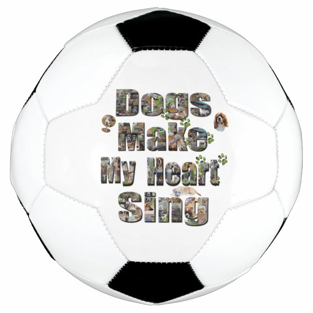 Hunde machen das Logo "Mein Herz sing Picture", Fußball (Vorderseite)