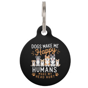 Hunde machen mich glücklich Hunde Liebhaber Hundeb Haustiermarke