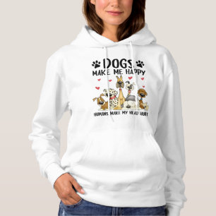 Hunde machen mich glücklich, Menschen machen mir  Hoodie