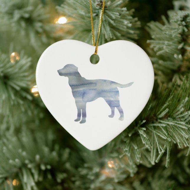Hunde Malerei Silhouette Weihnachten Keramik Keramik Ornament (Baum)